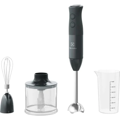 Bild av Electrolux Stavmixer Create 4 E4HB1 6GG, Handmixer med visp, Inkl. 600 ml bägare &amp; minihackare, 10 Hastigheter, Turbofunktion, Truflow teknik, W, BPA fri, Svart
