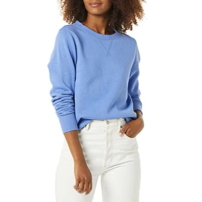Bild av Amazon Essentials dam fransk frotté fleece rund hals sweatshirt (finns i plusstorlek), blå, XX Large