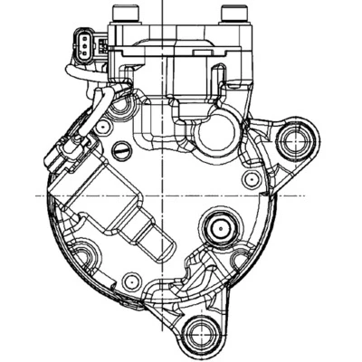 Bild av MAHLE ORIGINAL ACP 599 000P Kompressor 6VS14ec 12V R1234yf, R134a med magnetkoppling