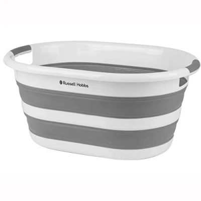 Bild av Russell Hobbs LA053879WHTEU Tvättkorg, 27L, Vit, Grå