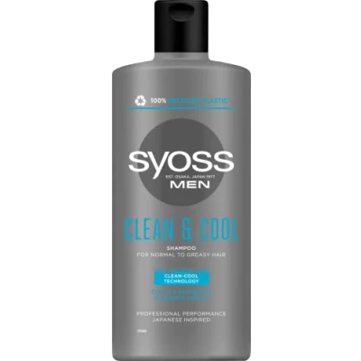 Bild av SYOSS_Men Clean &amp;amp Cool Shampoo for normal and fast oily hair men 440ml