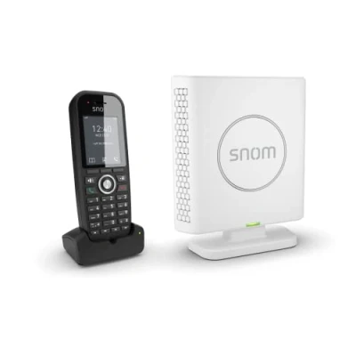 Bild av snom m430 Trådlös VoIP telefon med nummerpresentation DECT 3 riktad samtalsförmåg SRTP, SIPS svart, vit