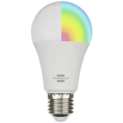 Bild av Brennenstuhl Connect WiFi LED lampa SB 800 E27 (kompatibel med Alexa och Google Assistant, ingen hubb krävs, smart glödlampa 2,4 GHz gratis app, 810lm, 9W)