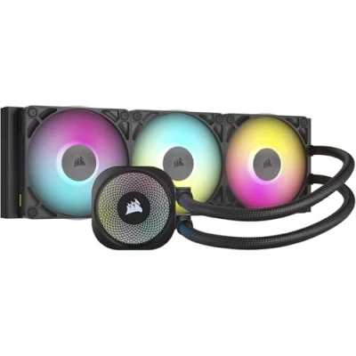 Bild av CORSAIR iCUE LINK TITAN 360 RX RGB CPU Vätskekylare mm AIO 3x RX120 Fläktar Passar Intel LGA 1851/1700, AMD AM5/AM4 Systemhubb Ingår Svart