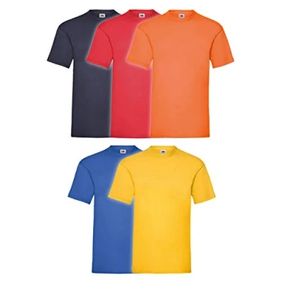 Bild av Fruit of the Loom 5 pack t shirtar Screen Star Full Cut färgset I, XXL