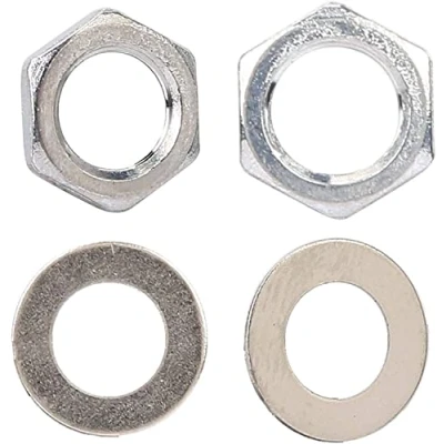 Bild av RiToEasysports gitarrmuttrar, Gitarr sexkantsmuttrar brickor basmuttrar Jack Nut Kit Gitarrdelar Gitarrbyte för elgitarr och bas 5st/set(M8)