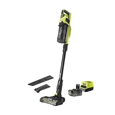Bild av RYOBI 18 V ONE+ borstlös sladdlös golvhanddammsugare RSV18BL 1C40G (dubbel cyklonal HEPA 12 filtrering, 90 watt sugkraft, luftflöde 900 l/min, inkl. 1 x 4,0 Ah batteri och laddare)