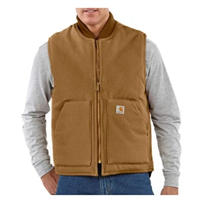 Bild av Carhartt herr ARCTIC Avslappnad passform fast anka isolerad ribbkrage väst, BRUN, M