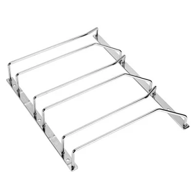 Bild av Dianoo Vinglasshållare under skåpet hängande glashållare med skruvar krom finish 24 cm 3 rader
