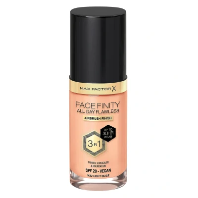 Bild av Max Factor All Day Flawless 3in1 Foundation 32 Light beige 30ml