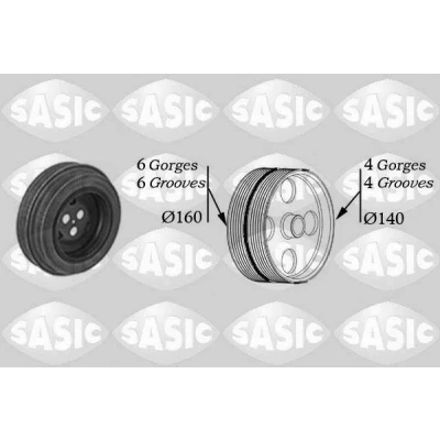 Bild av SASIC 2150028 Poulie Damper 140, 160 FORD: Transit Mk6 Van, Minibus, Сamion à Plateau/Сhâssis, CITROËN: Jumper II Van
