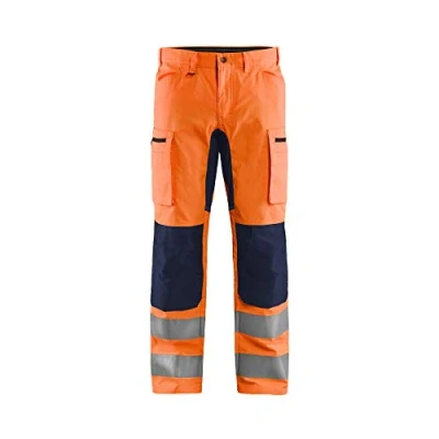 Bild av VARSELBYXA 1585 1811 STRETCH VARSELORANGE/MARINBLÅ D84 Beijerbygg Byggmaterial