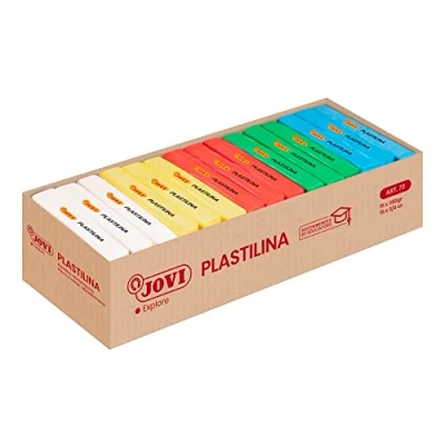 Bild av Jovi Förpackning med 100% växtbaserad modelleringslera, 30 pellets à 50 gram, neonfärgat sortiment, glutenfri (70F)
