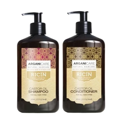 Bild av ARGANICARE Duo ricinolja tillväxtaccelerator schampo 400 ml + balsam