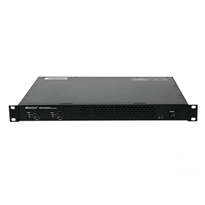 Bild av Omnitronic XDA 2402 klass D förstärkare Stereo PA med växelströmförsörjning, 2 x 1 200 W/4 ohm, 880 W/8 ohm låg vikt och höjd tack vare integrerad växelströmförsörjning