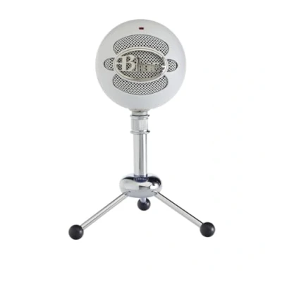 Bild av Blue Snowball USB mikrofon för inspelning, streaming, podcasting, gaming på PC och Mac, kondensatormikrofon med kardioid omnidirektionell upptagningsmönster Vit