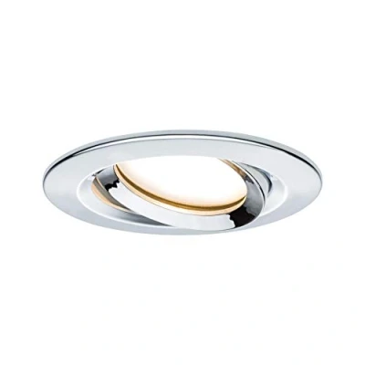Bild av Paulmann 93683 Nova Plus LED infälld spot rund svängbar 1x6,8W IP65 dimbar krom aluminium belysning 2700K