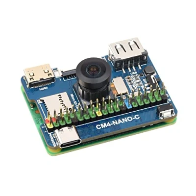 Bild av Nano Base Board (C) för Raspberry Pi Compute Module 4 Lite/EMMC, samma storlek som CM4, Standard CM4 uttag, med flera kringutrustning gränssnitt, inbyggd 8MP kamera
