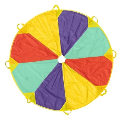 Bild av TWIDDLERS Parachute Fallskärm Leksak för Barn (1,8 m) Rainbow Teamwork Spel Kooperativ &amp; Pedagogisk Lekplats Aktiviteit