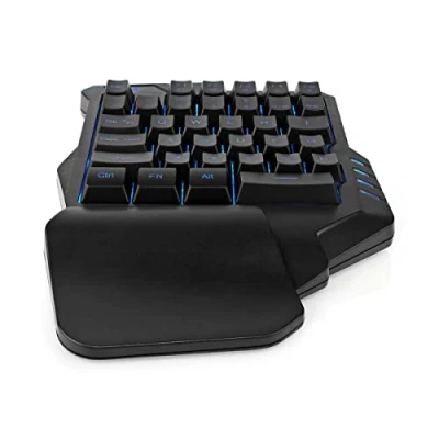 Bild av NEDIS Trådbundet speltangentbord USB Type A folienycklar RGB One Handed Universal Strömkabel längd: 1,60 m Gaming