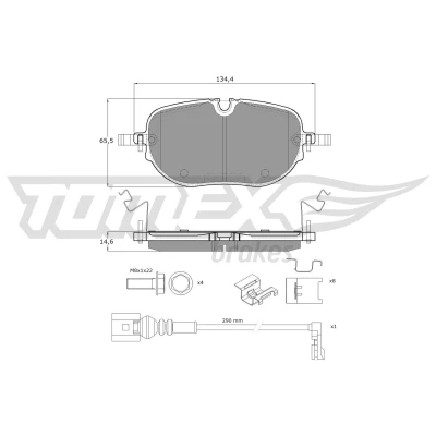 Bild av Bromsbeläggssats, skivbroms TOMEX Brakes TX 60 41
