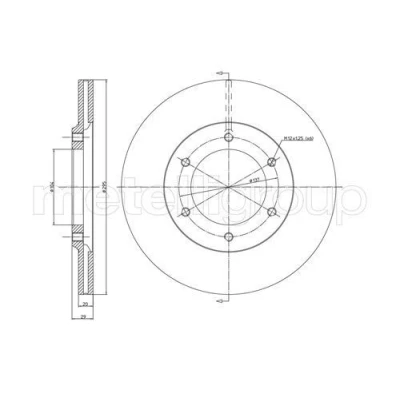 Bild av Bromsskiva, Framaxel, nissan, 40206 C7000, C7001, G9500