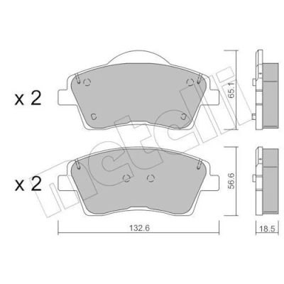Bild av METELLI 22 1249 0 Jeu de plaquettes frein contact signal d&#039;usure exclu VOLVO: XC40