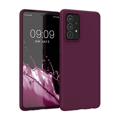 Bild av kwmobile Fodral kompatibelt med Samsung Galaxy A52/A52 5G / A52s mjukt silikonfodral vinröd lila