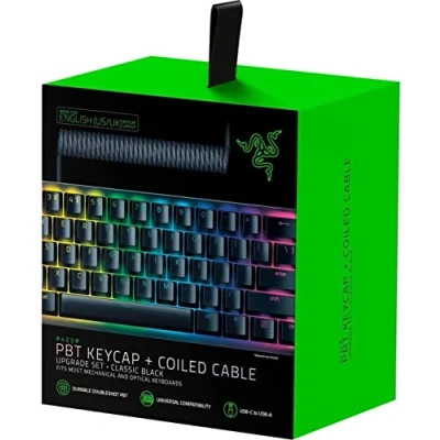 Bild av Razer PBT Keycaps + Coiled Cable US bk RC21 01