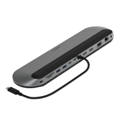 Bild av Belkin Connect Dock Pro 11 i 1 USB C dockningsstation (stöder 3 bildskärmar, Silicon Motion, Macbook, Windows, Chromebook, 100 W PD, 10 överföring, Gbit/s 2,5 Ethernet), svart)