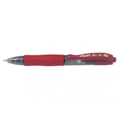 Bild av PILOT set med 5 mini rollerpenna G2 XS7 PiXIE spårad 0,4 mm (0,7 mm) vinröd