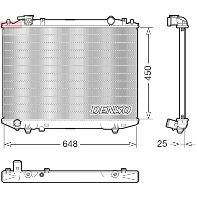 Bild av Kylare, motorkylning Denso DRM10117