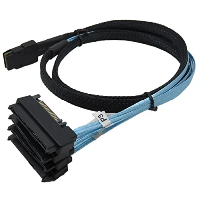 Bild av CableDeconn Mini SAS 36 SFF 8087 till (4) 8482 kontakter med SATA ström 1 m