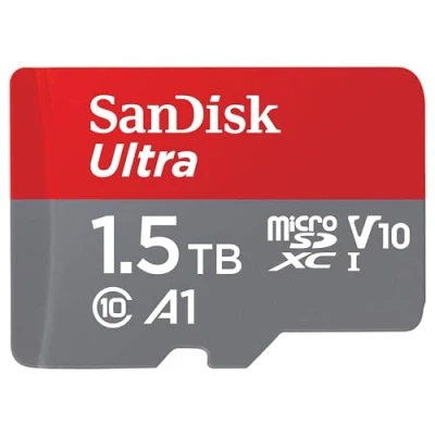 Bild av SanDisk Ultra 1.5TB microSDXC Kort + SD adapter, för Android smartphones och surfplattor, upp till 150 MB/s, med A1 App Prestanda, UHS I, 10, U1