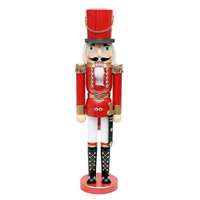 Bild av Dekohelden24 521169R Vacker nötknäppare soldat, i metalliskt rött, klassisk, ca 50 cm