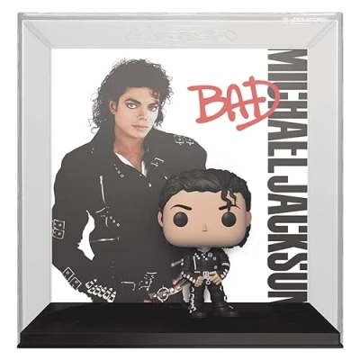 Bild av Funko Pop! Albums: Michael Jackson bad vinyl samlarfigur presentidé officiella handelsvaror leksak för barn och vuxna modellfigur samlare display