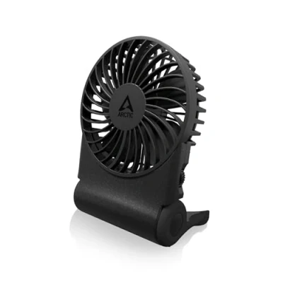 Bild av ARCTIC Summair 2Go (Black) Laddningsbar Fickfläkt med Stativ, Steglöst Variabel Hastighet, 4 77h Körtid, USB C Anslutning (inkl. A Kabel) Svart