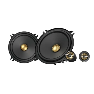 Bild av Pioneer TS A1301C 13 cm 2 komponent högtalarset med högtalare (max 300 W vardera, 50 sinus), kraftfullt ljud, hög verkningsgrad, 54 mm installationsdjup, 121 installationsutskärning, galler