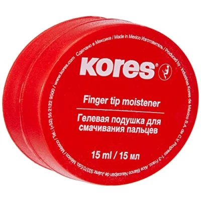 Bild av Kores Fingerluftfuktare för räkning, sortering och läggning, antibakteriell giftfri, praktisk plastbehållare, förpackning med 1 x 25 ml
