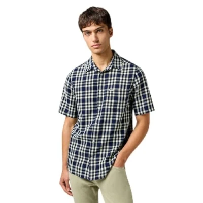 Bild av Wrangler Short Sleeve Regular FIT Skjorta, Storlek: Small, Crepe indigo
