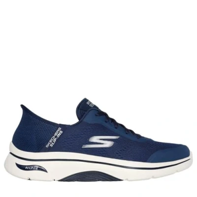 Bild av Skechers Herr handsfree Slip ins GO Walk Arch FIT 2.0 Simplicity 2 sneakers, Marinblå textil/syntetisk, 9.5 UK, textil syntetisk, 44 EU
