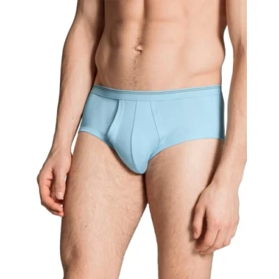 Bild av Calida herr Midislip tvinnad bomull boxershorts, Blå (Eisblau 680), S