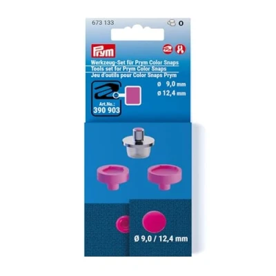 Bild av Verktygsset Color Snaps [Ø 9 + 12,4 mm] Prym silvermetallic/pink