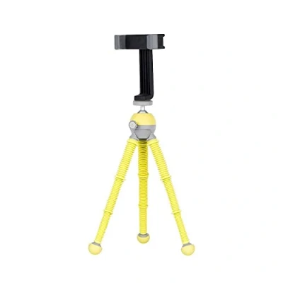Bild av JOBY PodZilla Medium Kit, flexibelt stativ med GripTight 360 telefonfäste, telefonstativ från skaparna av GorillaPod, kompatibel iPhone, smartphones och actionkameror, upp till 1 kg, gul