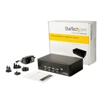 Bild av StarTech.com Port Dual DisplayPort KVM switch DP 4K (60Hz) / audio USB 4 porte monterbar på stativ