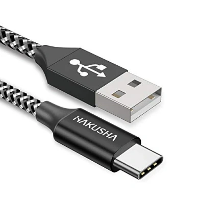 Bild av USB C kabel, [1M] Typ Nylonsnabbladdningskabel för Samsung Galaxy Z Flip,S22+,S21 Ultra,Note 20,Huawei P50 Pro,Mate 40,Google Pixel 6,5XL,Xiaomi,OnePlus,Moto,LG,Realme,Honor,Surfplatta