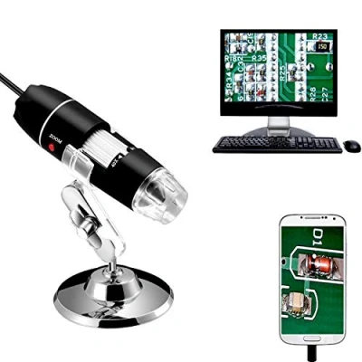 Bild av Jiusion 40 1000X förstoringendoskop, 8 LED USB 2.0 digitalt mikroskop, minikamera med OTG adapter och metallstativfunktion, kompatibel Mac Windows 7 10 11 Android Linux Chrome