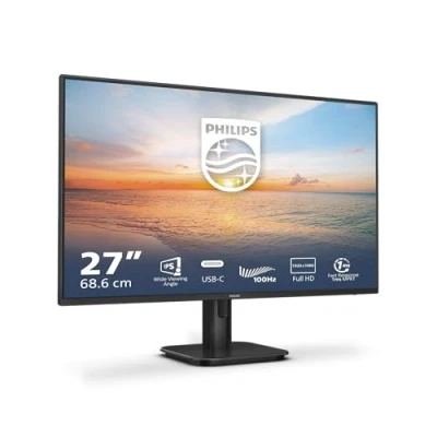 Bild av Philips 27E1N1300A FHD skärm 27 tum, 100 Hz, IPS, 1 ms, USB C ström, högtalare, LowBlue läge, FlickerFree (1920 x 1080, 250 CD/m², HDMI 1.4 / C) svart