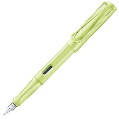 Bild av Lamy safari springgreen reservoarpenna med ergonomiskt handtag och polerad stålfjäder i linjebredd F robust ASA plast inkl. bläckpatron T 10 blå högerhänt
