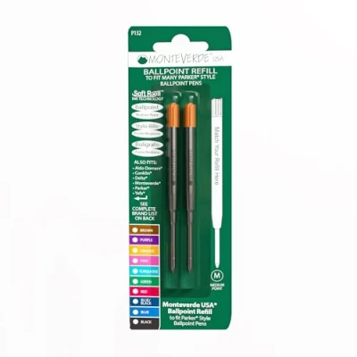 Bild av Monteverde Soft Kulspetsrefill (Parker) Medium Orange 2 Pc